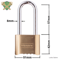 Master Combination Padlock with extended shackle 175DLH 2