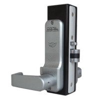 Lockey 2985MG Narrow Stile Digital Deadlatch with Lever Handles S/Ch 2