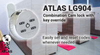 100 x Combination Cam locks with Key Override LG904 3