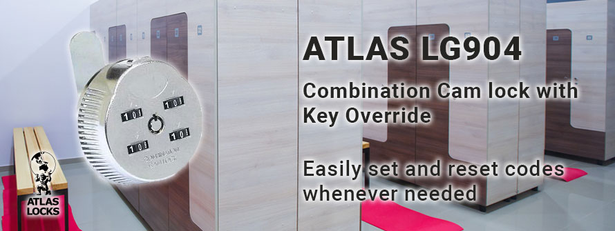 Atlas LG904 - Combination Cam Lock with Key override