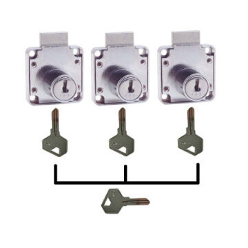 Square Backed Locks Master Keyed