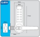 Codelock Electronic CL4010 Mortice Latch Lock 3