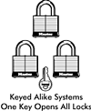 FL Square Back Cupboard Lock Keyed Alike 4