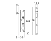 Lockwood 8654 Hinged Security Door Lock 4