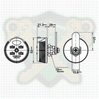 Combination Cam lock Key Override LG904 4