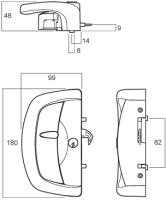 Whitco Blaxland Sliding Door Lock 2