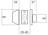 Brava Urban Single Cylinder Deadbolt D3X91B Matt Black 2