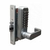 Lockey 2985MG Narrow Stile Digital Deadlatch with Lever Handles S/Ch 3