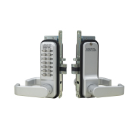 Lockey 2985MG Narrow Stile Digital Deadlatch with Lever Handles S/Ch 5