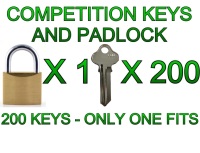 Competition Padlock and 200 Keys
