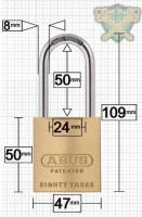 Abus 83/45 Brass Padlock 50mm High Shackle