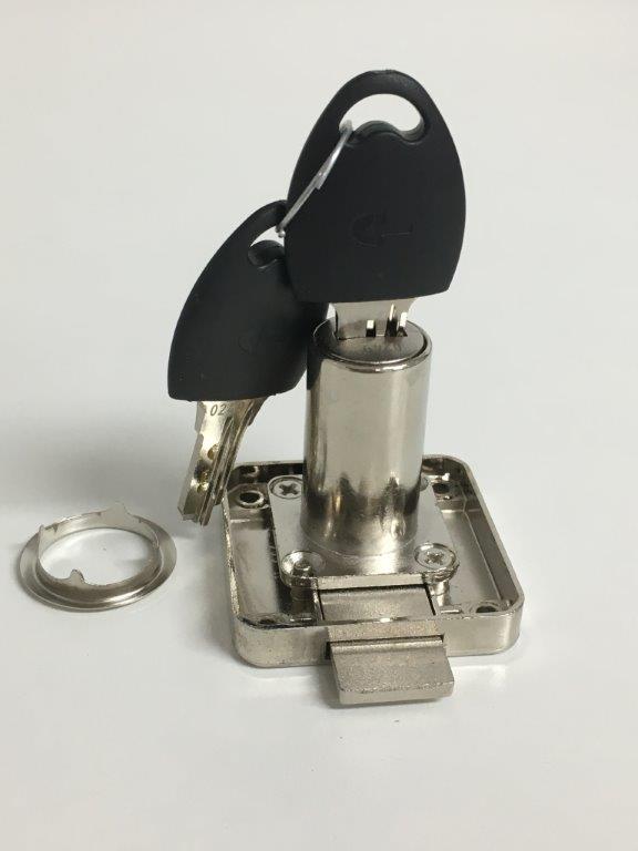 Square Backed Cupboard Lock With 32mm Cylinder Projection On