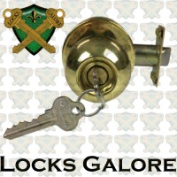 Carbine Polished Brass Lockset