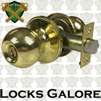 Carbine Polished Brass Lockset 2