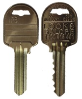 Restricted Ilco IP8 Key 570 Oval Cylinder Satin Chrome 2