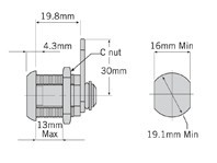 10 x Round Face Cam locks 19mm Master keyed 3