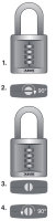 Abus Padlock 158/65 Combo 4