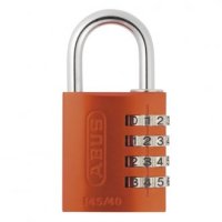 Abus Padlock 145/40 Orange Body 4 Wheel Combo