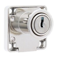 FL Square Back Silver Cupboard Lock Keyed to Differ