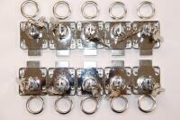 10 x FL Square Back Cupboard Locks Master keyed 5