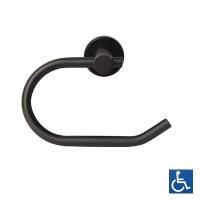 Single Toilet Roll Holder, Satin Matte Black DESIGNER_2707