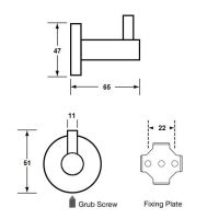 Satin Matte Black Hat & Coat Hook DESIGNER_2709 2