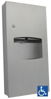 Recessed Paper Towel Dispenser & 6.5L Waste Receptacle