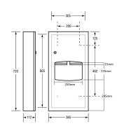 Surface Mounted Paper Towel Dispenser & 6.5L Waste Receptacle 2