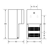 Ellipse Series Surface Mounted Double Toilet Paper Dispenser 2