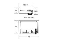 Baked Enamel Aluminium Single Toilet Roll Holder - Unrestricted Feed 2