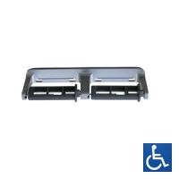 Baked Enamel Aluminium Double Toilet Roll Holder - Restricted Feed