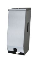 Lockable Satin Stainless Double Toilet Roll Dispenser