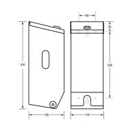 Lockable Satin Stainless Double Toilet Roll Dispenser 2