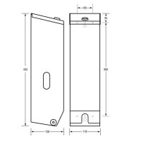 Lockable Satin Stainless Triple Toilet Roll Dispenser 2