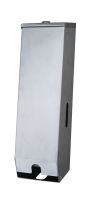 Lockable Satin Stainless Triple Toilet Roll Dispenser