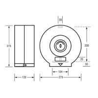 Lockable White Jumbo Toilet Roll Dispenser 2