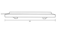 Satin Stainless Utility Shelf 300mm x 130mm 2