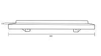 Satin Stainless Utility Shelf 400mm x 130mm 2