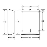 White Powder Coated Paper Towel Dispenser 2