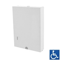 White Powder Coated Slimline Interleaved Paper Towel Dispenser