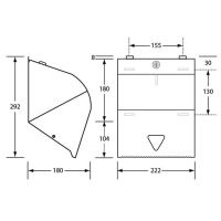 Satin Stainless Roll Type Paper Towel Dispenser - Lockable 2