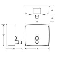 Square Satin Stainless Soap Dispenser 2