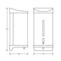 Automatic Foam Dispenser - Satin Stainless 900ml 2