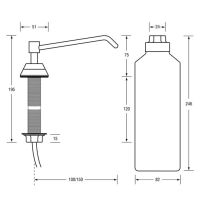 Basin or Vanity Mount Soap Dispenser 100mm Spout 2