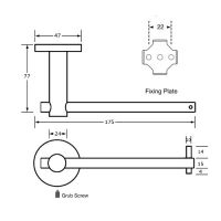 Satin Stainless Concealed Fix Toilet Roll Holder 2