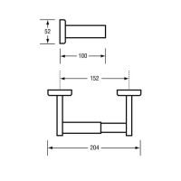 Polished Stainless Single Toilet Paper Dispenser 2