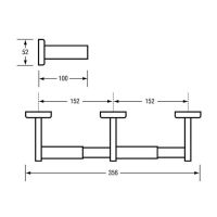 Polished Stainless Double Toilet Paper Dispenser 2