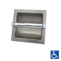 Recessed Satin Stainless Single Toilet Roll Holder