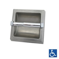 Surface Mounted Satin Stainless Single Toilet Roll Holder