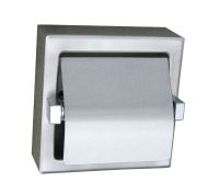 Surface Mounted Single Toilet Roll Holder with Hood 3